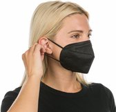 An Phu | Zwart Mondkapje FFP2(KN95) Medische mondkapjes- Medische mondmasker| 50 stuks | EN149:2001:2001 Gecertificeerd