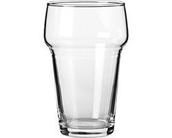 6x 28cl bierglazen stapel groot bierglas stapelglazen met kraag stapelglas stapelbaar