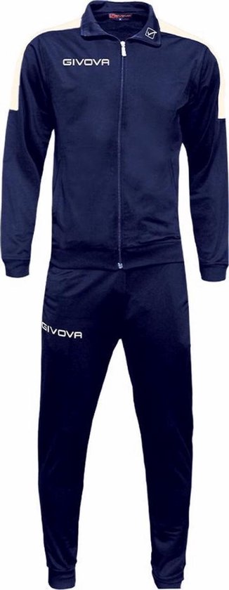 Trainingspak Givova TR033 Tuta Revolution, 0403 Navy Blauw/Wit, maat 4XL |  bol.com