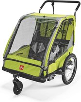 Allen Sports Unisex volwassenen ES2-R fietskar voor 2 kinderen, multifunctioneel voor fietsen en wandelen, groen, 2-kind, ES2-G