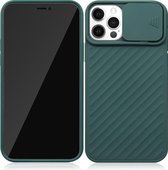 GSMNed – iPhone 12 Pro Max Groen – hoogwaardig siliconen Case Groen – iPhone 12 Pro Max Groen – hoesje voor iPhone Groen – shockproof – camera bescherming