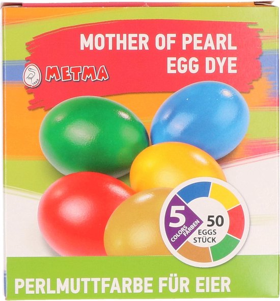 Paasei verf parelmoer voor ca. 40 eieren - Pasen knutselartikelen