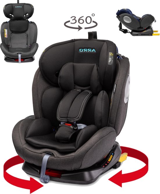 vuist Vrouw als Baby Nora - Caretero - Autostoel met Isofix 360° draaibaar - 0-36 kg -  BLACK | bol.com
