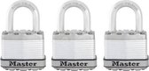Masterlock Hangslot - Sleutelslot - Gelamineerd Staal - 3 Stuks - M1EURTRI