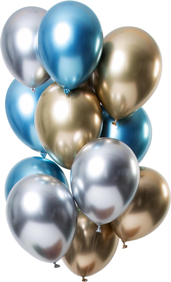 Ballonnen Verjaardag Versiering Balonnen Party Feest Metallic mix - 12 stuks - Lets Decorate® - Let's decorate