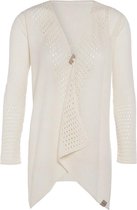 Knit Factory April Gebreid Vest - Cardigan dames - Luchtig wit zomervest - Damesvest gemaakt van 50% katoen en 50% acryl - Ecru - 36/38