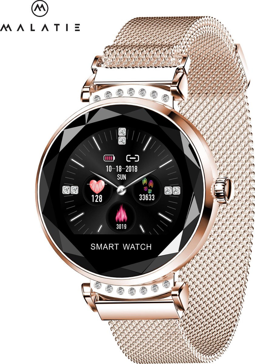 bol.com | Malatie® Palm Smartwatch - Smartwatch dames met stappenteller