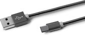 USB-Kabel Type-C, 1 meter, Zilver - Celly | Snake