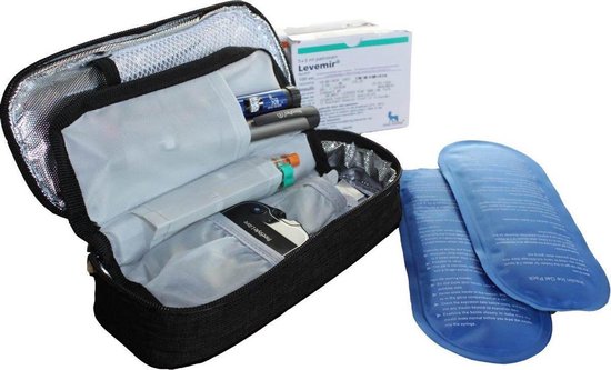 Smart Cool'R Diabetes tas - Diabetes Etui - Insuline Koeltas - Insuline Etui - Diabetes Tasje - Medische Koeltas voor Insulinespuit met 2 Ice Packs voor optimale temperatuur