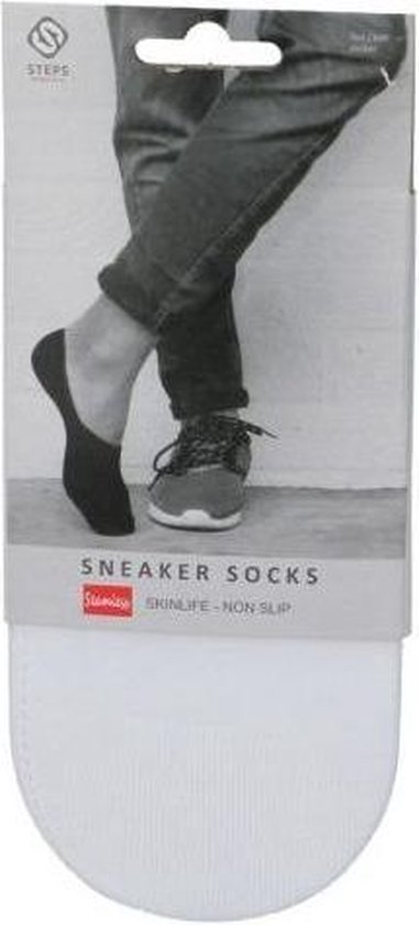 Chaussettes Steps Sneaker blanches Unisexe - L / XL - Taille 39-41