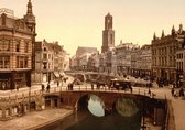 Oud Stadsgezicht Utrecht Dom - Oude Foto Print op Poster A1 84x59cm