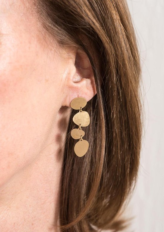 Boucles d'oreilles en acier inoxydable mat et doré à l'or jaune LILY de ND  Creation | bol.com