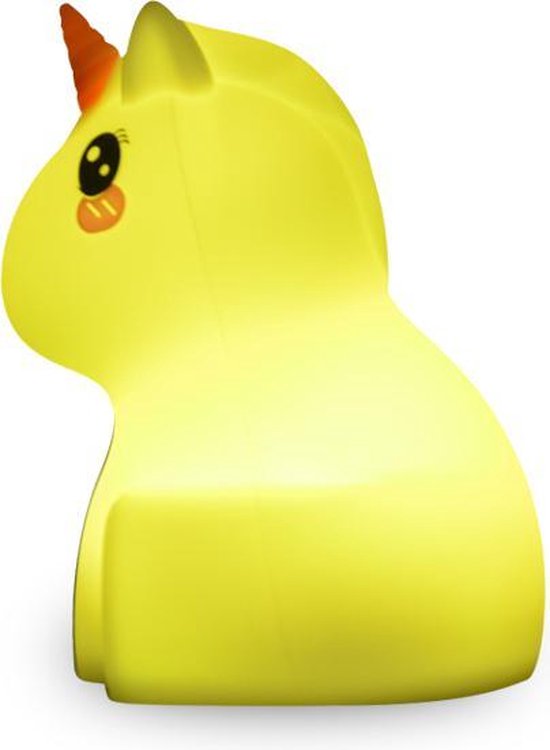 Simply for kids Nachtlamp Eenhoorn LED zacht silicone 12 CM 9 kleuren met oplaadbare batterij oplaadkabel en afstandsbediening van Simply for Kids — afbeelding 4