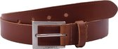 Riem - Riemen - Cognac - 3 cm - Unisex - 100% Leren - Leder - Riem Maat 105