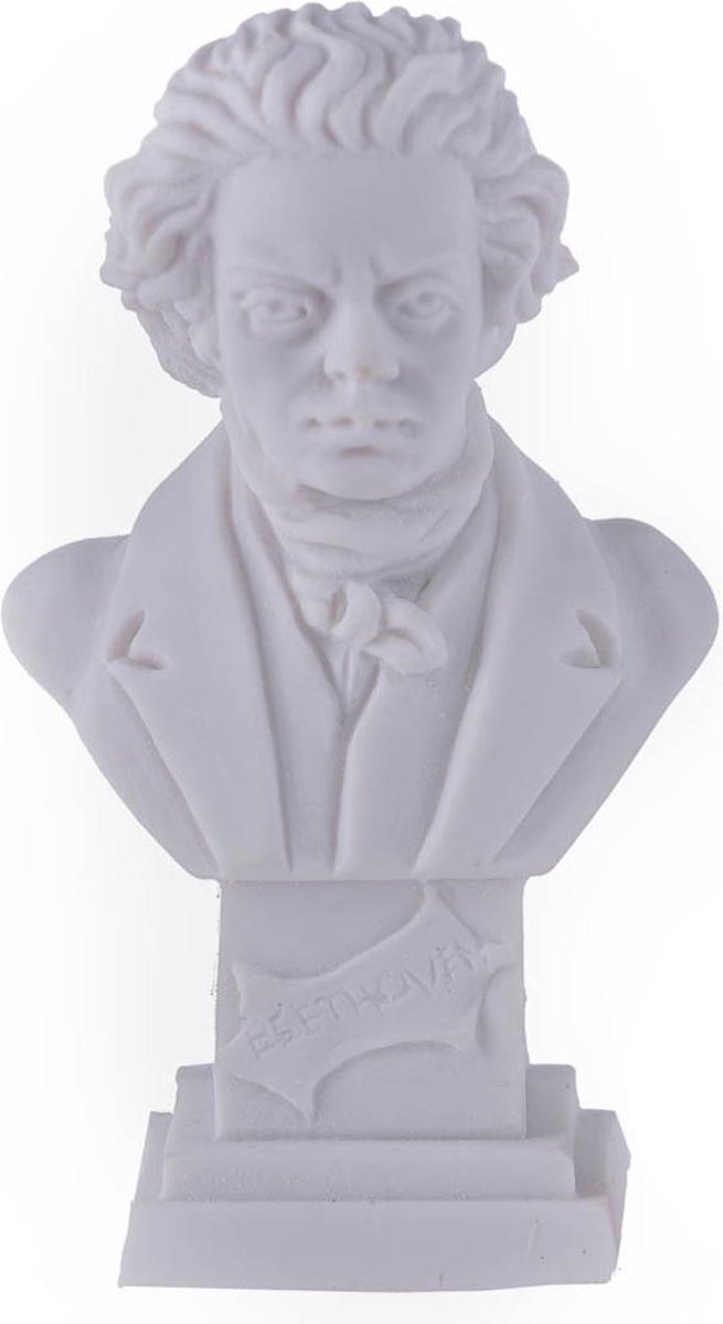 Music Gifts - Albast borstbeeld Ludwig van Beethoven - 7 cm