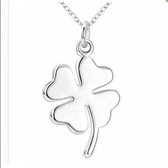 Klaver- ketting- Zilver- 1.5 cm-Charme Bijoux