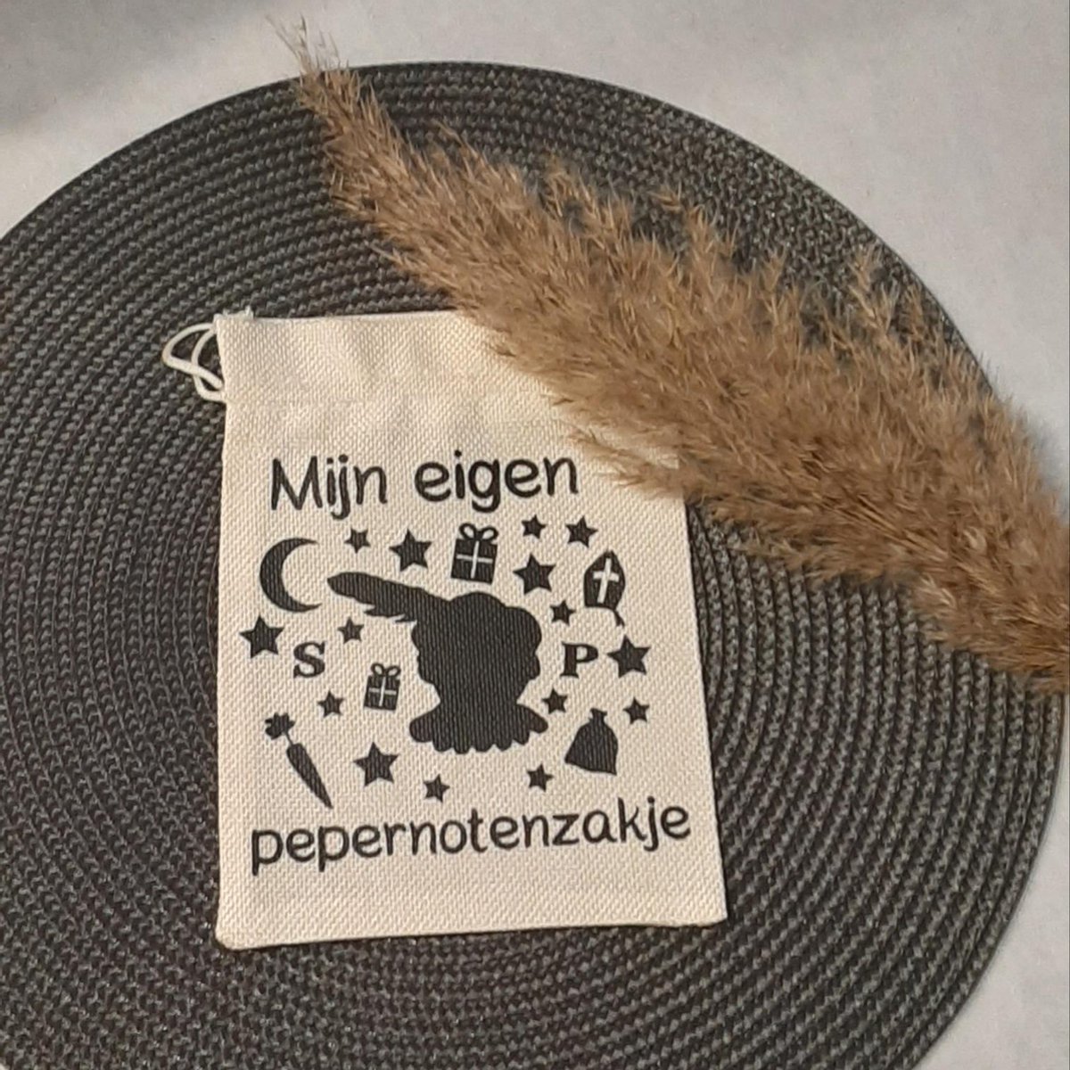 Mint11 - Jute pepernotenzakje - Sinterklaas - Decoratie - bewaarzakje