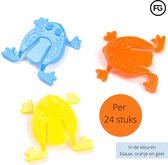 FG Springkikkers - 24 stuks - Uitdeelcadeaus - Uitdeelcadeau - Blauw, Geel en Rood - Inclusief Verzending - Jumping Frogs