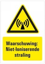 Bord met tekst waarschuwing niet-ioniserende straling - dibond - W005 148 x 210 mm