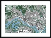 Arnhem - stadskaart | Inclusief strakke moderne lijst| stadsplattegrond | poster van de stad| 40x30cm