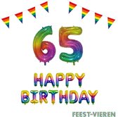 65 jaar Verjaardag Versiering Pakket Regenboog