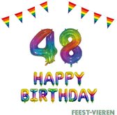 48 jaar Verjaardag Versiering Pakket Regenboog