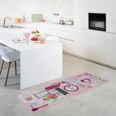 Carpet Studio Keukenloper 65x180cm - Tapijt met Antislip Achterkant - Roze