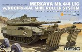 1:35 MENG TS049 Israel Main Battle Tank Merkava Mk.4/4LIC w/Nochri-Kal Mine Roller System Plastic Modelbouwpakket