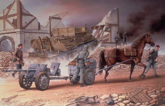 Dragon Modelbouwpakket Militaire voertuigen - 6079 Horse-Dawn 2.8cm SPZB41 AT Gun-JFB Limbr Crew Plastic - 1:35 - Modelbouw