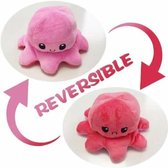 Octopus knuffel - Mood knuffel - Donker roze/Lichtroze  - Blij/Boos knuffel - Omkeerbaar - Emotie knuffel - TikTok trend