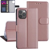 Apple Iphone 12 / 12 Pro Bookcase hoesje roze-goud  * LET OP JUISTE MODEL *