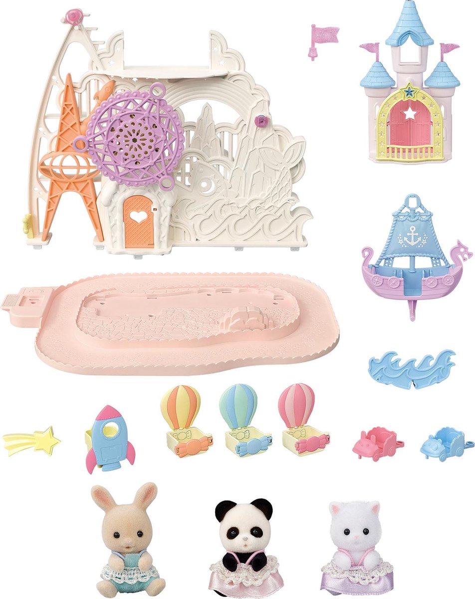 Sylvanian Families 5537 baby pretpark- schommelschip- raket- reuzenrad- kasteel- 3 babyfiguren — afbeelding 3