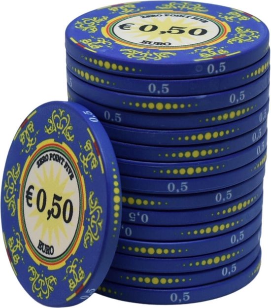 Afbeelding van het spel Macau deluxe keramische chips €0,50 (25 stuks)