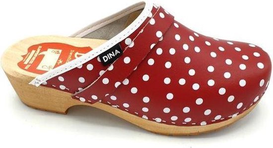 Dina Clogs Red Polka Dot Instappers Dames - Clogs Dames - Schoenen Dames |  bol.com