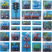 3D stickervel "Verkeer" +/- 25 stuks