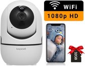 Luxyana® Beveiligde Babyfoon met Camera - Incl. 32GB Geheugenkaart - Wifi - Gratis App - Full HD - Wit