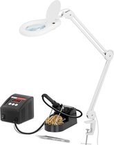 Soldeerstation set met vergrootlamp - digitaal - 80 W - LED