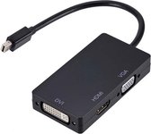Mini displayport naar HDMI/DVI/VGA adapter - Zwart