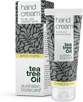 Australian Bodycare Hand Cream + Lemon 100 ml - Handcrème voor mannen & vrouwen met zeer droge handen - Vegan crème met Tea Tree Olie + Lemon Myrtle - Dringt snel in de huid, zonder deze vet 