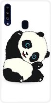 ADEL Siliconen Back Cover Softcase Hoesje Geschikt voor Samsung Galaxy A20s - Panda