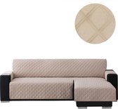 Moorea Chaise Longue Rechts - Bankbeschermer - 240cm breed - Beige - Vochtafstotend - Twee kanten te gebruiken - OekoTex keurmerk