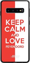 6F hoesje - geschikt voor Samsung Galaxy S10 -  TPU Case - Feyenoord - Keep calm #ffffff