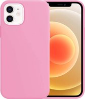 iPhone 12 mini hoesje roze - iPhone 12 mini siliconen case - hoesje Apple iPhone 12 mini roze – iPhone 12 mini hoesjes cover hoes - telefoonhoes iPhone 12 mini
