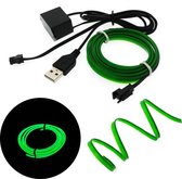 EL Wire - USB - 3 Meter - Groen