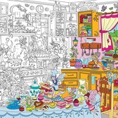 XXL Giant Kleurplaat voor Kinderen - Grote Kleurboek voor Meisjes, Jongens en Volwassenen - Kleurposter 59x84 cm - Kitchen Fairies