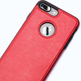 GSMNed - PU Leren telefoonhoes iPhone 7/8/SE rood – hoogwaardig leren hoesje rood - telefoonhoes iPhone 7/8/SE rood - lederen hoes voor iPhone 7/8/SE rood