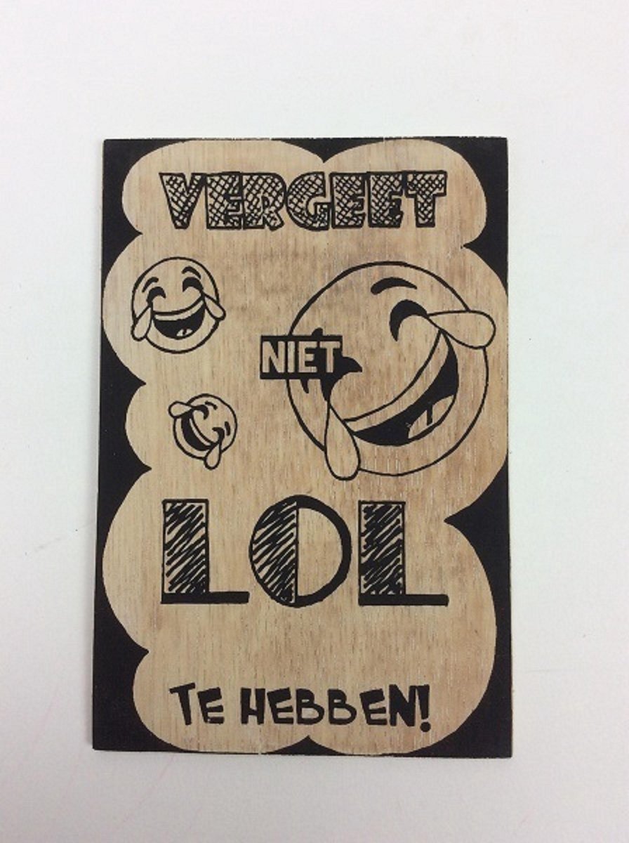 Postkaart Vergeet niet lol