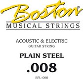 Snaar elektrische/akoestische gitaar Boston BPL-008 Steel .008