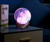 Galaxy lamp 15 cm - Planeet lamp 15 cm -  Sterrenhemel lamp - Sfeerverlichting -  leuk voor feestje - 16 kleur standen en dimbaar via Afstandsbediening  - oplaadbaar