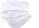 Mondkapjes 3 laags CE & FDA Wit - mondmasker - Chirurgisch niet medisch - 50 stuks - one Size - Neusbeugel